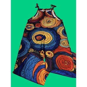 Colorful Swirl Pattern Jumpsuit Size L